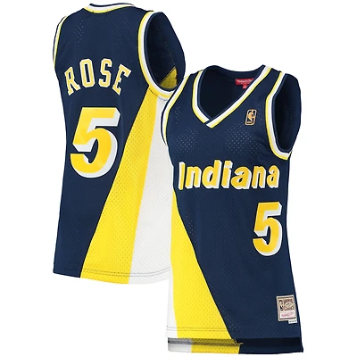 Maillot Swingman Mitchell & Ness Jalen Rose marine Indiana Pacers 1996/97 Hardwood Classics pour femme