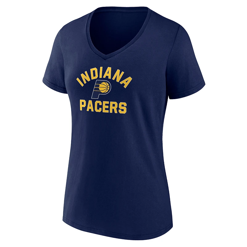 Women's Navy Indiana Pacers Overtime V-Neck T-Shirt