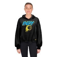 Women's New Era Black Indiana Pacers 2024/25 City Edition Cropped Pullover Hoodie