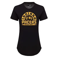 Women's Sportiqe Black Indiana Pacers Phoebe Super Soft Tri-Blend T-Shirt