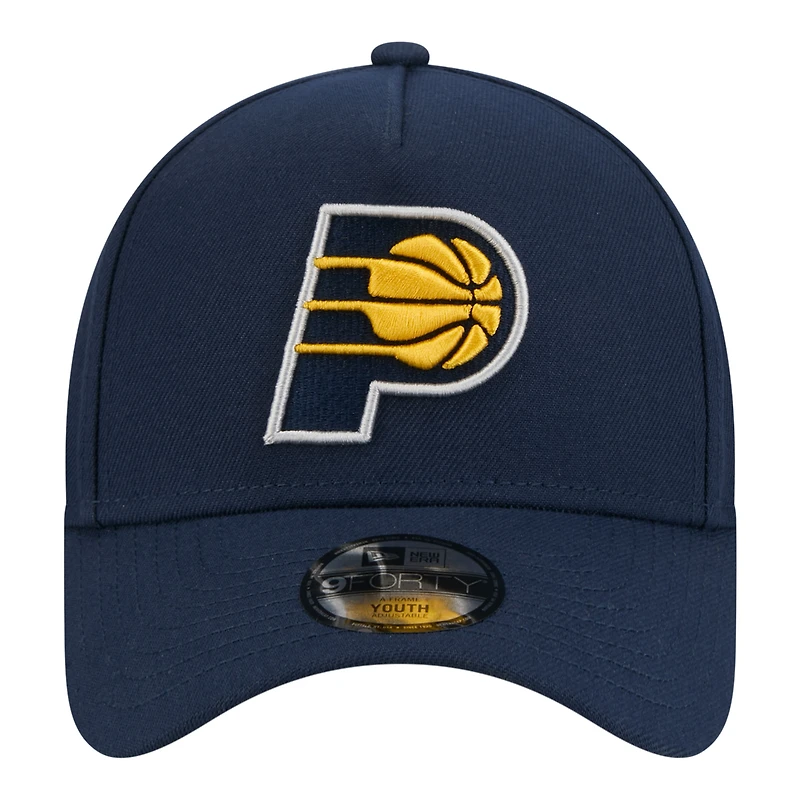 Youth New Era  Blue Indiana Pacers 9FORTY A-Frame Adjustable Hat
