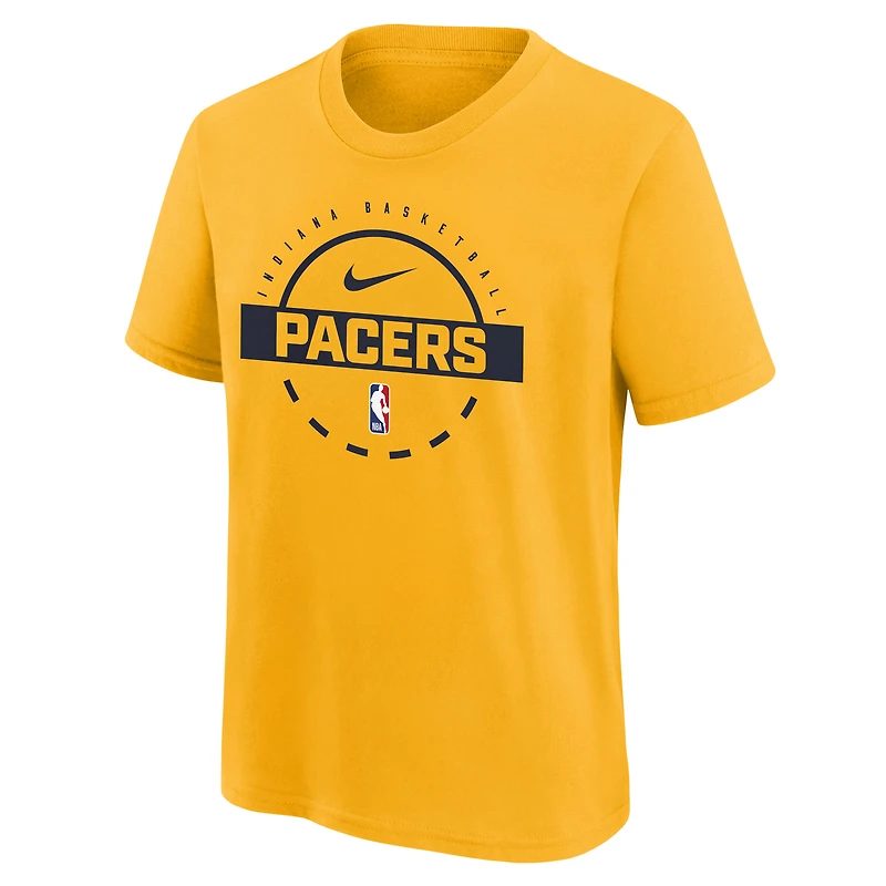 T-shirt d'entraînement Nike Gold Indiana Pacers pour jeune