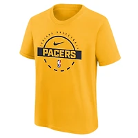 T-shirt d'entraînement Nike Gold Indiana Pacers pour jeune