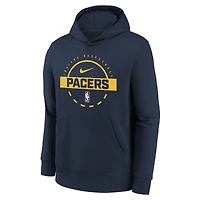 Youth Nike Navy Indiana Pacers 2025/26 Club Fleece Practice Hoodie