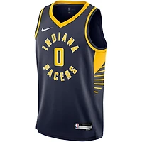 Maillot Nike Tyrese Haliburton Navy Indiana Pacers Swingman pour jeune - Édition Icon