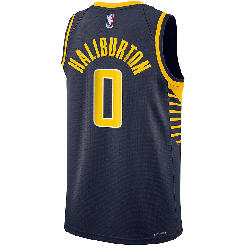 Maillot Nike Tyrese Haliburton Navy Indiana Pacers Swingman pour jeune - Édition Icon