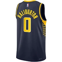 Maillot Nike Tyrese Haliburton Navy Indiana Pacers Swingman pour jeune - Édition Icon