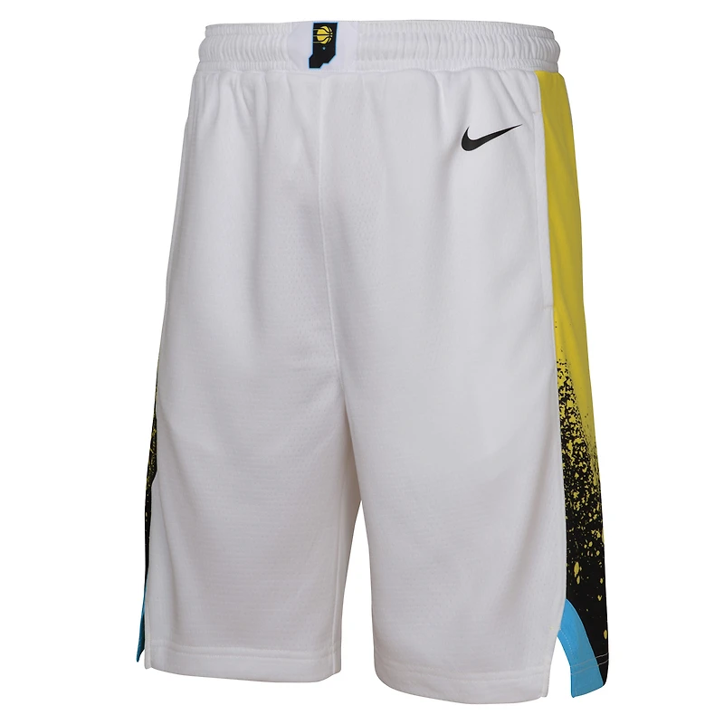 Short de performance Nike blanc pour jeune Indiana Pacers 2024/25 City Edition Swingman