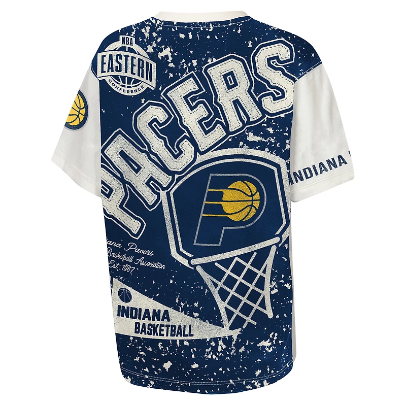 T-shirt imprimé intégral pour jeunes Outerstuff Cream Indiana Pacers, meilleur joueur