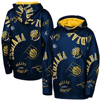 Sweat à capuche bleu marine pour jeunes Outerstuff Indiana Pacers, motif « infraction au code de la route »