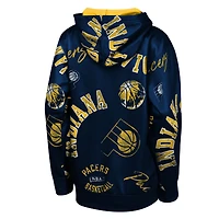Sweat à capuche bleu marine pour jeunes Outerstuff Indiana Pacers, motif « infraction au code de la route »