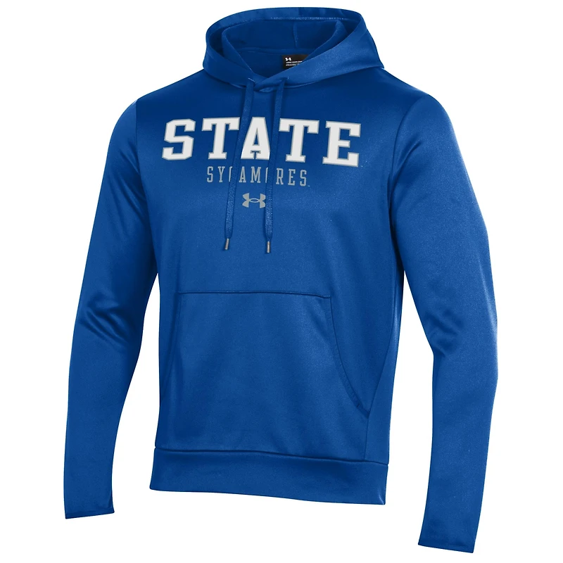 Men's Under Armour Blue Indiana State Sycamores Fleece Pullover Hoodie