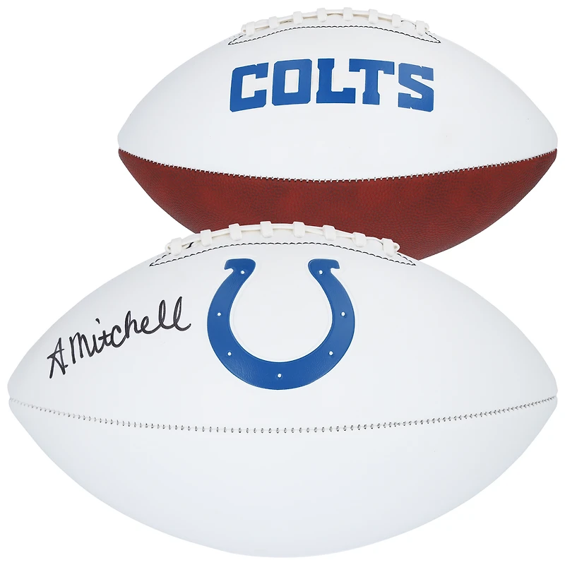 Adonai Mitchell Indianapolis Colts Autographed Franklin White Panel Football  
