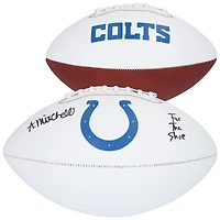 Adonai Mitchell Indianapolis Colts Autographed Franklin White Panel Football with "For the Shoe" Inscription 