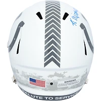 Réplique du casque Riddell 2024 Salute To Service Speed ​​autographié par Adonai Mitchell des Indianapolis Colts