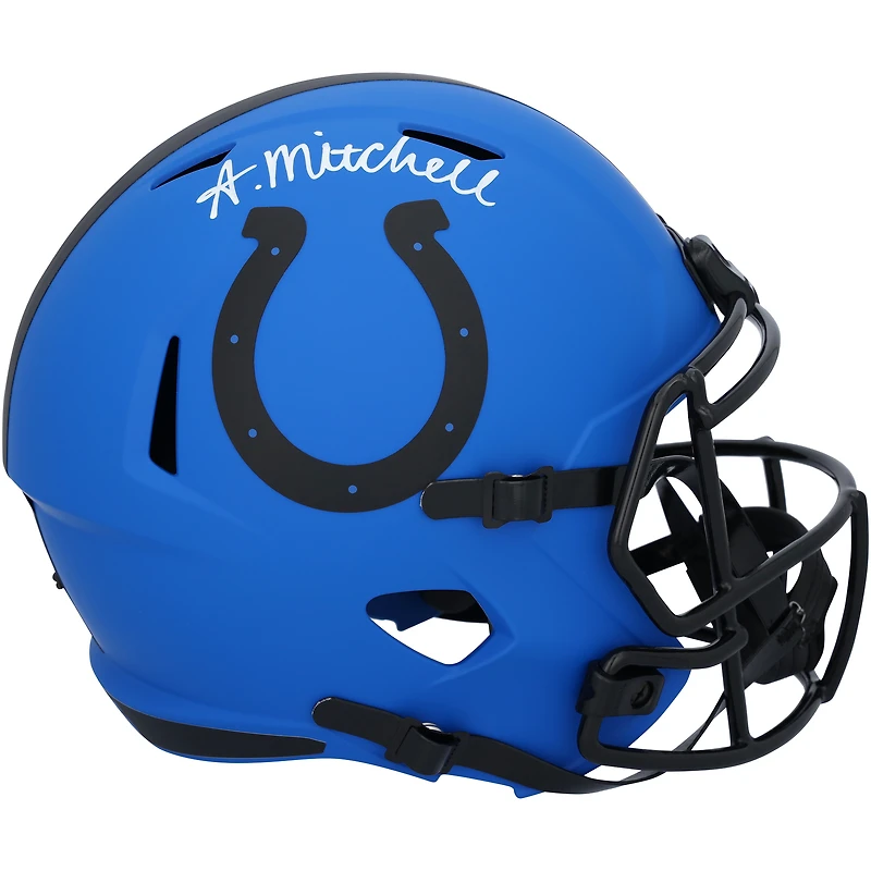 Casque réplique Riddell Rave Speed ​​autographié par Adonai Mitchell des Indianapolis Colts