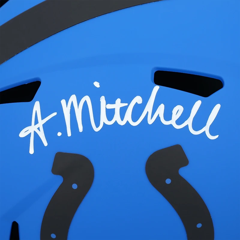 Casque réplique Riddell Rave Speed ​​autographié par Adonai Mitchell des Indianapolis Colts