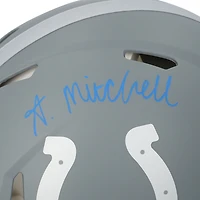Casque authentique Riddell Slate Speed ​​autographié par Adonai Mitchell des Indianapolis Colts