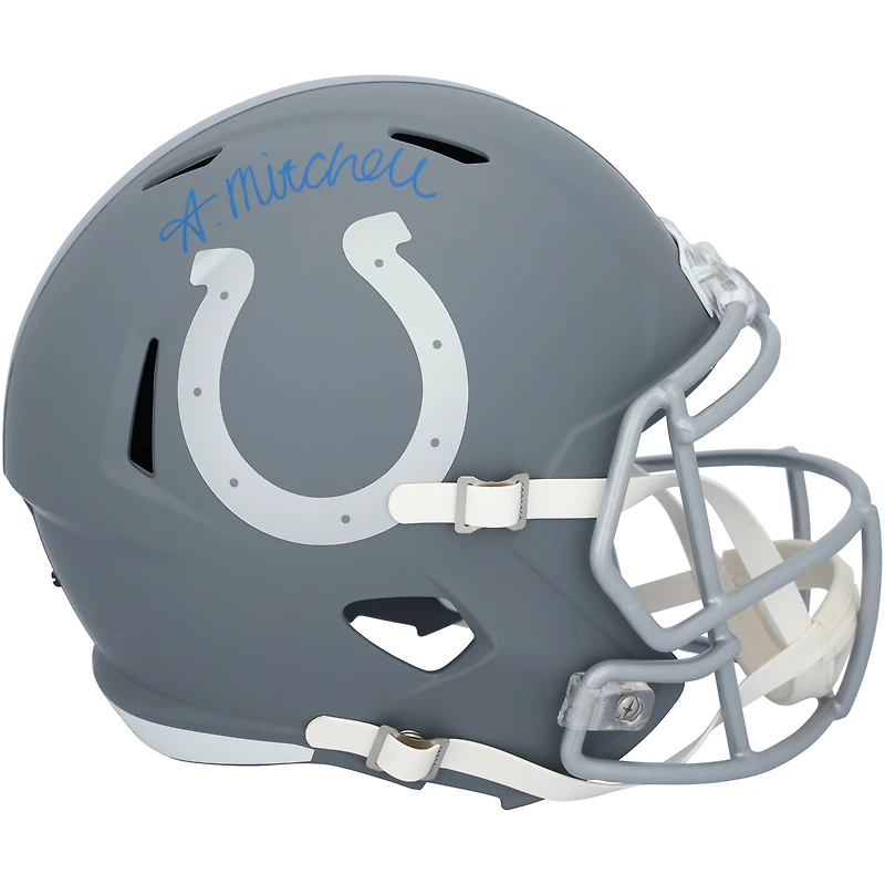 Casque réplique Riddell Slate Speed ​​autographié par Adonai Mitchell des Indianapolis Colts
