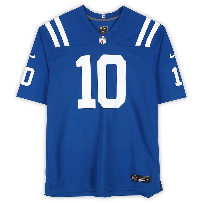 Maillot de match Nike Royal dédicacé par Adonai Mitchell des Indianapolis Colts