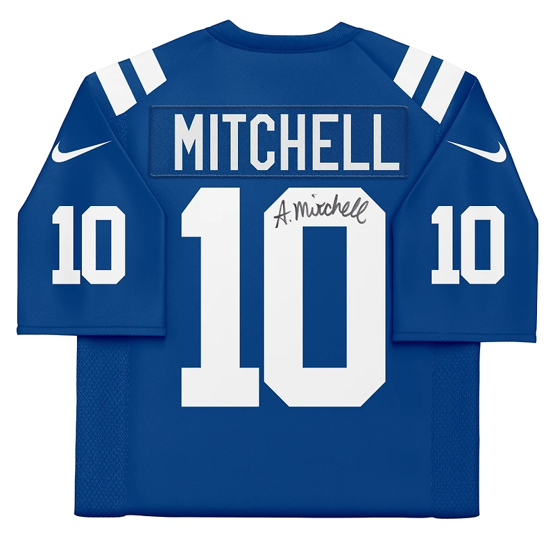 Maillot de match Nike Royal dédicacé par Adonai Mitchell des Indianapolis Colts