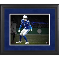 Photographie encadrée 11 x 14 pouces (28 x 35,5 cm) d'Ahmad Sauce Gardner, joueur des Indianapolis Colts, avec sa signature reproduite.