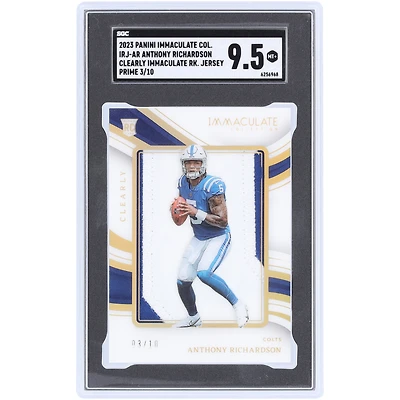 Anthony Richardson Indianapolis Colts 2023 Panini Immaculate Collection Tri-Color Relic #IRJ-AR #3/10 SGC Carte recrue authentifiée 9.5