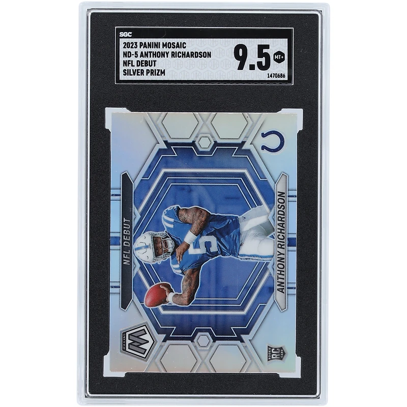 Anthony Richardson Indianapolis Colts 2023 Panini Mosaic Silver Prizm #ND-5 SGC authentifié 9.5 Rookie Card