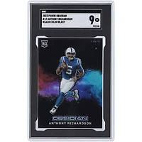 Anthony Richardson Indianapolis Colts 2023 Panini Obsidian Black Color Blast #17 SGC Authentifié 9 Carte Rookie