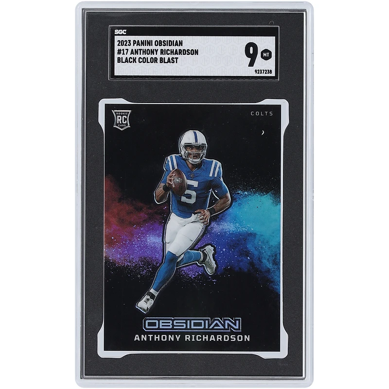 Anthony Richardson Indianapolis Colts 2023 Panini Obsidian Black Color Blast #17 SGC Authentifié 9 Carte Rookie