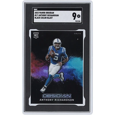 Anthony Richardson Indianapolis Colts 2023 Panini Obsidian Black Color Blast #17 SGC Authentifié 9 Carte Rookie