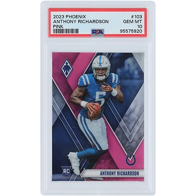 Anthony Richardson Indianapolis Colts 2023 Panini Phoenix Pink Prizm #103 #4/199 PSA Authenticated 10 Rookie Card