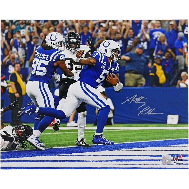 Photo du premier touchdown d'Anthony Richardson, joueur des Indianapolis Colts, autographiée (40,6 x 50,8 cm).