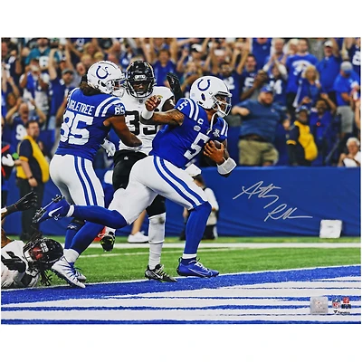 Photographie autographiée de 16" x 20" du premier touchdown d'Anthony Richardson des Indianapolis Colts