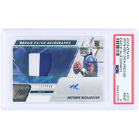 Anthony Richardson Indianapolis Colts dédicacé 2023 Panini Zenith 2 Color Relic #202 #127/299 PSA authentifié 9 Rookie Card