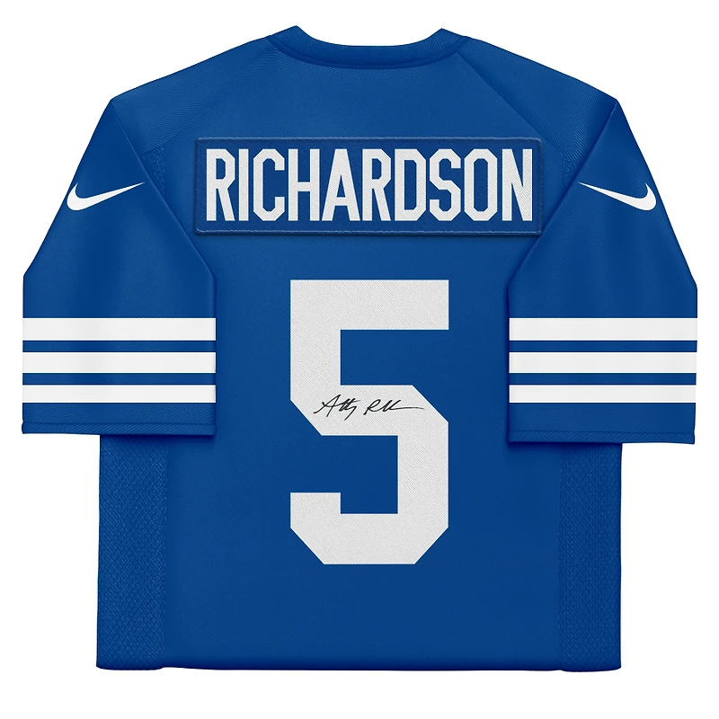 Maillot Nike alternatif bleu autographié par Anthony Richardson des Indianapolis Colts