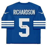 Maillot Nike alternatif bleu autographié par Anthony Richardson des Indianapolis Colts