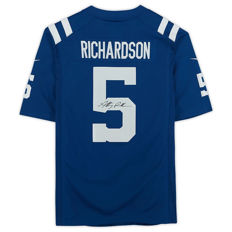 Maillot Nike bleu dédicacé par Anthony Richardson Indianapolis Colts