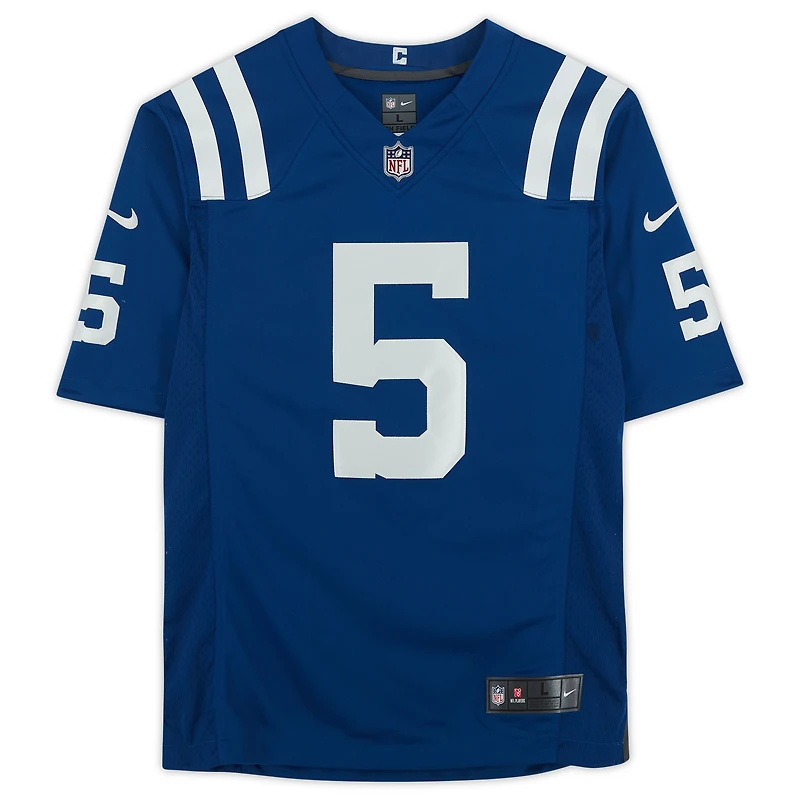 Maillot Nike bleu dédicacé par Anthony Richardson Indianapolis Colts