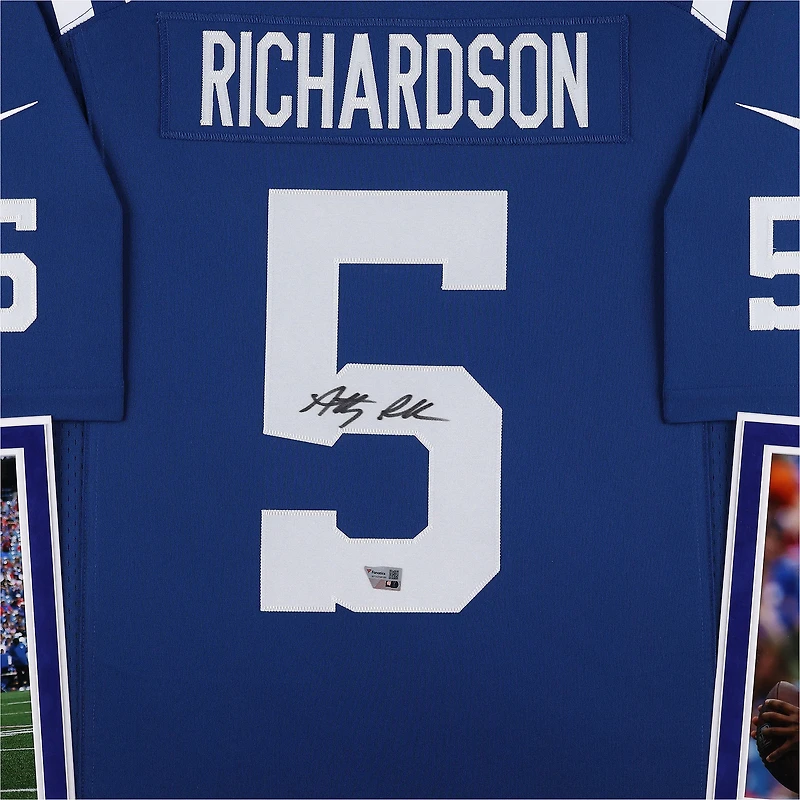 Anthony Richardson Indianapolis Colts Autographed Deluxe Framed Royal Nike Limited Jersey