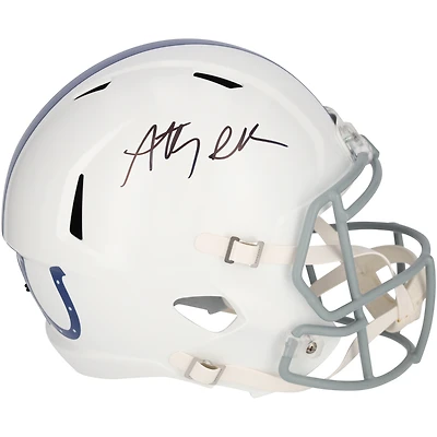 Casque réplique autographié Riddell 2021 Throwback Speed ​​par Anthony Richardson Indianapolis Colts