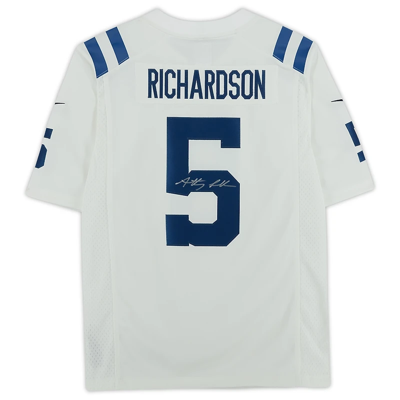 Maillot Nike blanc dédicacé par Anthony Richardson Indianapolis Colts