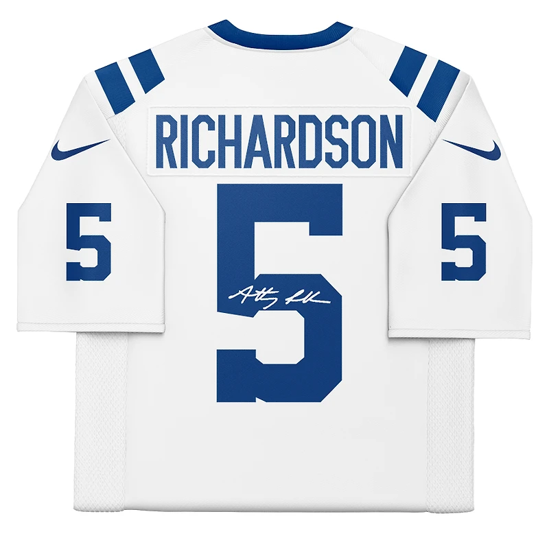 Maillot Nike blanc dédicacé par Anthony Richardson Indianapolis Colts