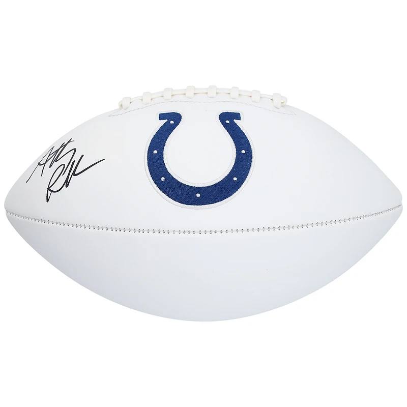 Ballon de football blanc autographié par Anthony Richardson des Indianapolis Colts