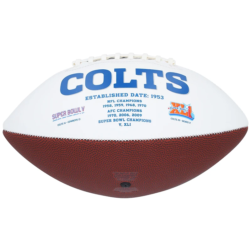 Ballon de football blanc autographié par Anthony Richardson des Indianapolis Colts