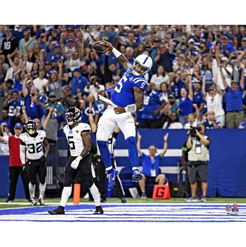 Anthony Richardson Indianapolis Colts Unsigned Rushing TD Celebration Photograph