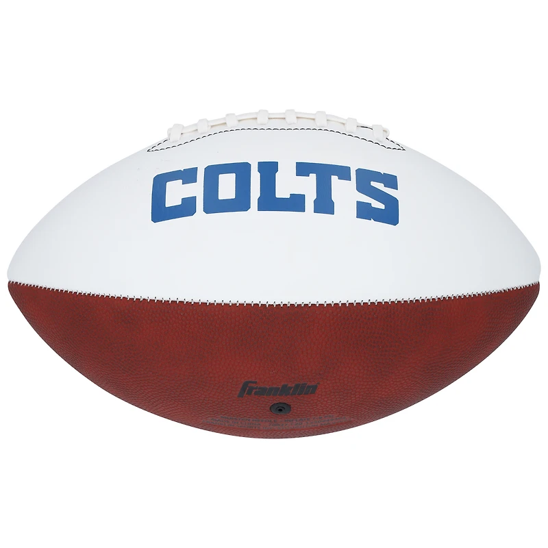 Daniel Jones & Tyler Warren Indianapolis Colts Autographed Franklin White Panel Football