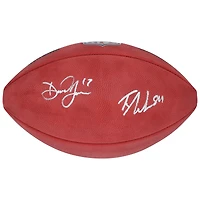 Ballon de football Wilson Duke en couleur, autographié par Daniel Jones et Tyler Warren des Indianapolis Colts