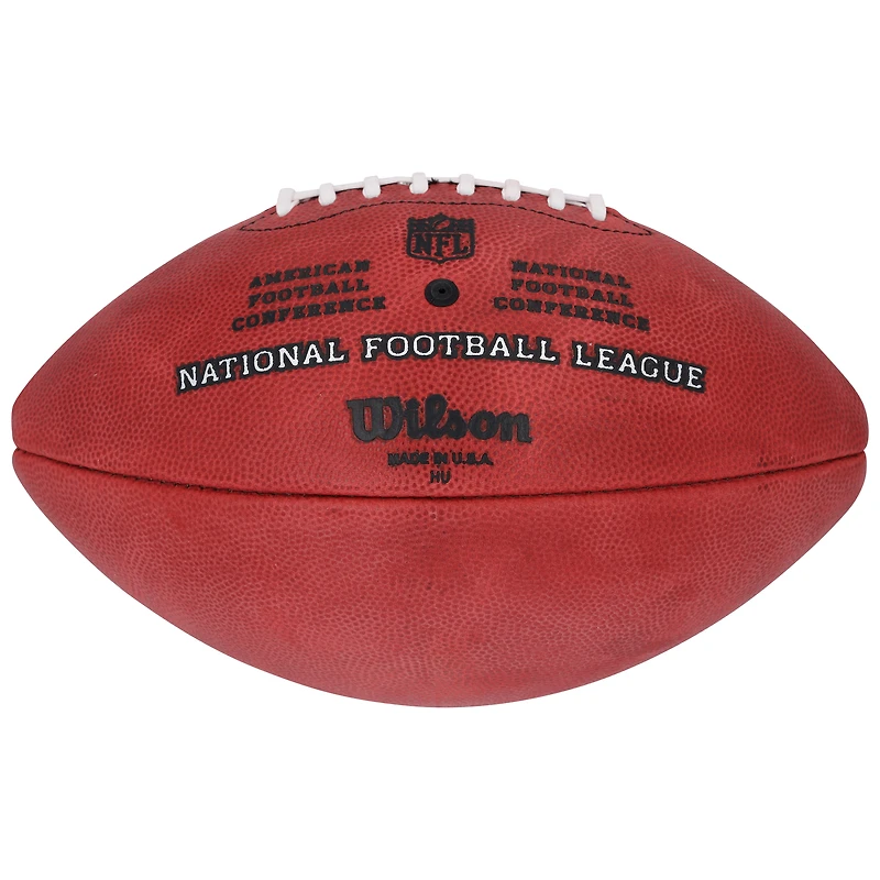 Ballon de football Wilson Duke en couleur, autographié par Daniel Jones et Tyler Warren des Indianapolis Colts