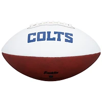 Daniel Jones Indianapolis Colts Autographed Franklin White Panel Football with "For The Shoe" Inscription